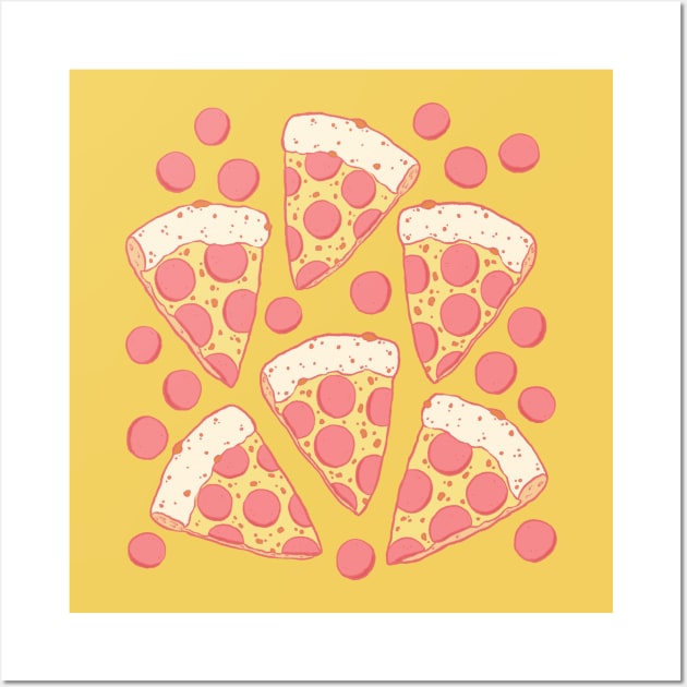 Pink Pizza Party Wall Art by Carabara Designs